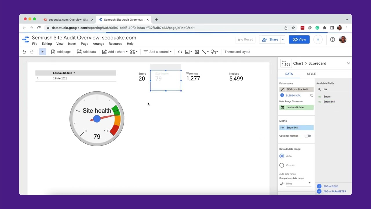 Integrating Semrush with Looker Studio image 13